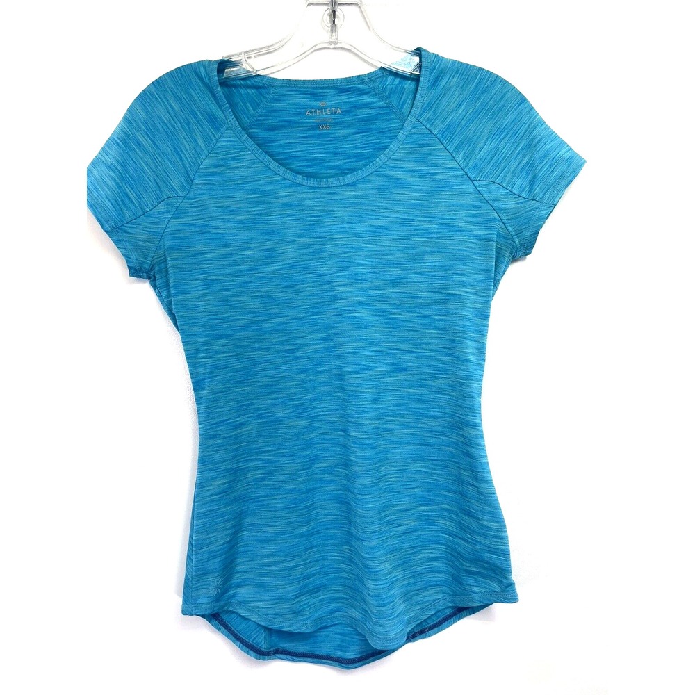 Athleta Pacifica Womens Sz XXS Blue Pullover  S/S Shirt (T1) NW/OTs